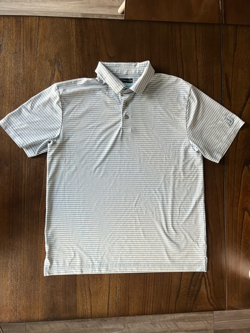 Men's PGA Light Blue Striped Golf Shirt - L - Picture 2 of 7